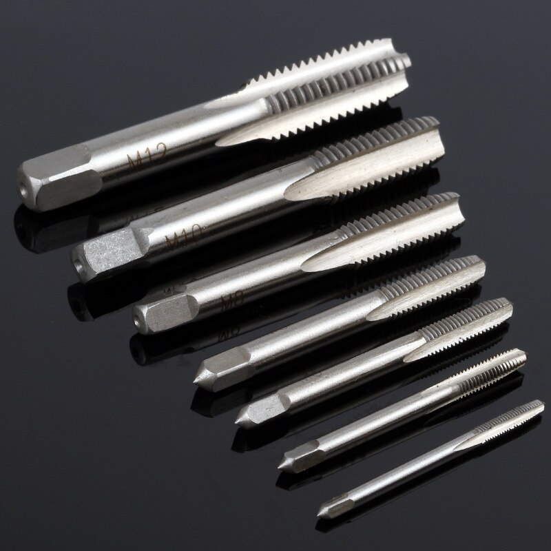 7 PCS / ׷ HSS M3 -M12  ̹   簢  ƮƮ    ͹ ÷ ڵ 帱/7 PCS / group HSS M3 -M12 mechanical screwdriver tapered square handle